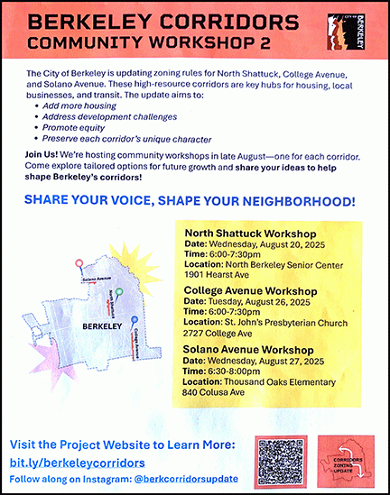 Informational flyer about 3 City Meetings