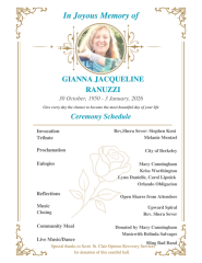 Flyer for Memorial