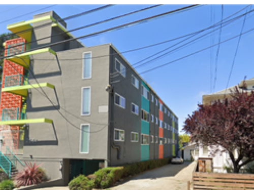 Apartment building filling a single lot