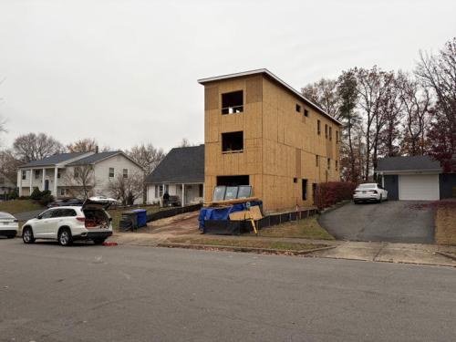 Photo of 3 story infill housing in Fairfax, VA