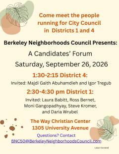 Flyer for Sept 26 Candidates' Forum